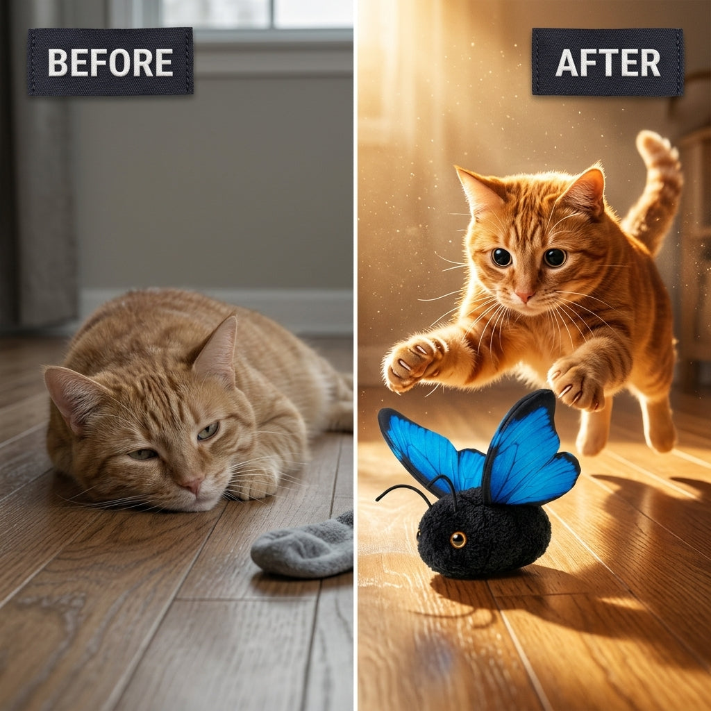 FlutterBug™ - Gravity Butterfly Cat Toy