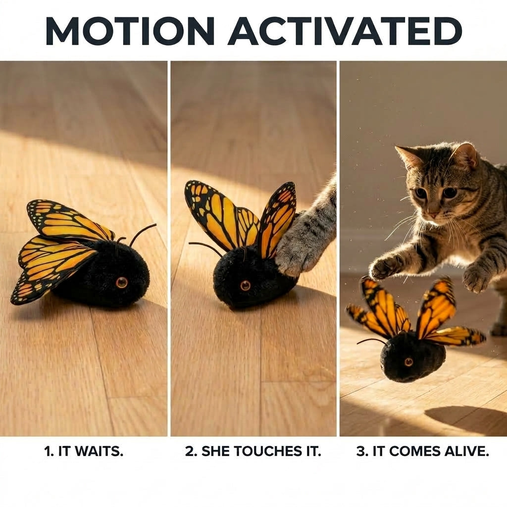 FlutterBug™ - Gravity Butterfly Cat Toy